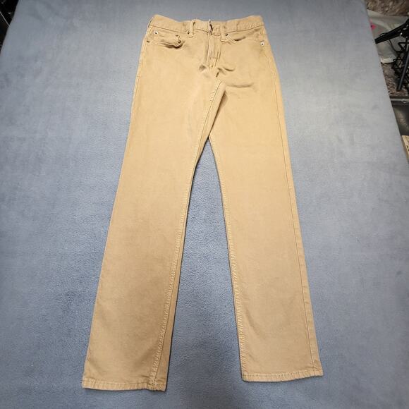 Old Navy Jeans Mens 29x30 Khaki Slim Built-In Flex Stretch Casual Straight Leg - Picture 1 of 9